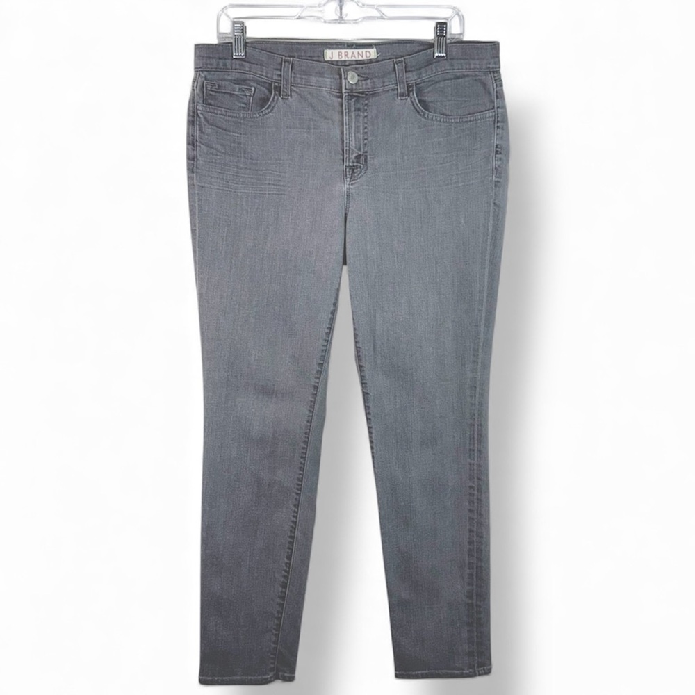 J Brand Gray Mid Rise Ankle Skinny Jeans 32